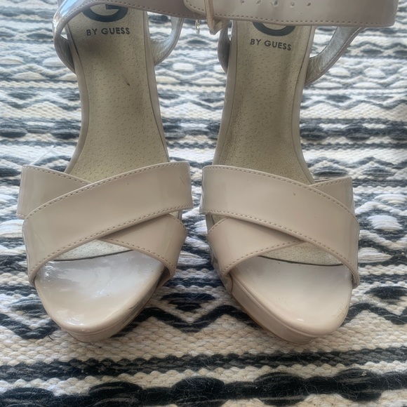 G By Guess Nude Stiletto Platform Heels Size 6 1/2M - Picture 9 of 11